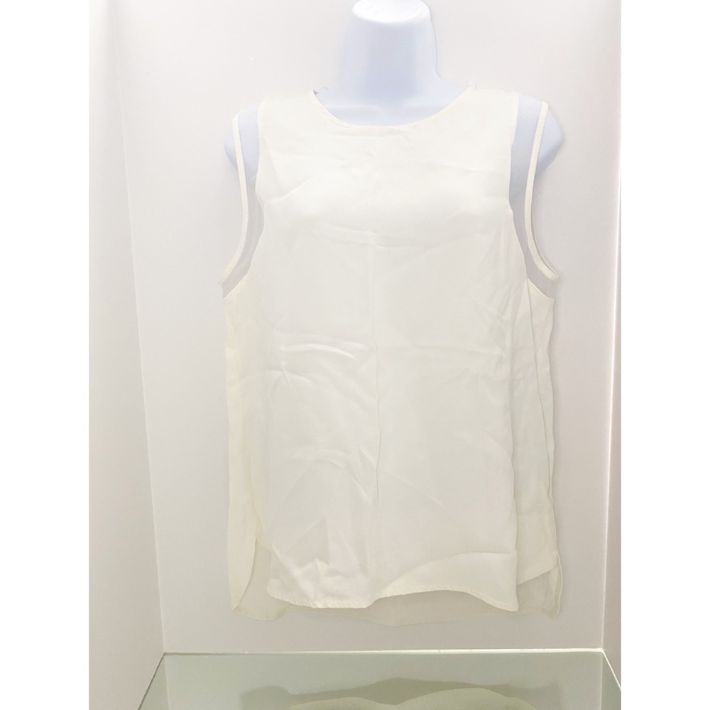 Zara Off White Sleeveless Top